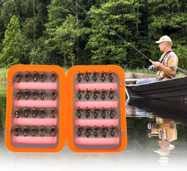 40pcs Fly Fishing Lure Kit Dry Fly Flies Bai Dry Flies Nymphs Fly Fishing Flies Kit - Image 3