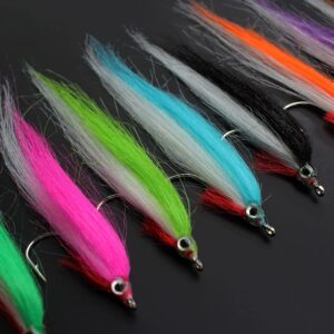20 pcs 1/0 4cm UV Colors High Carbon Hook Po Dry Flies Nymphs Fly Fishing Flies Kit
