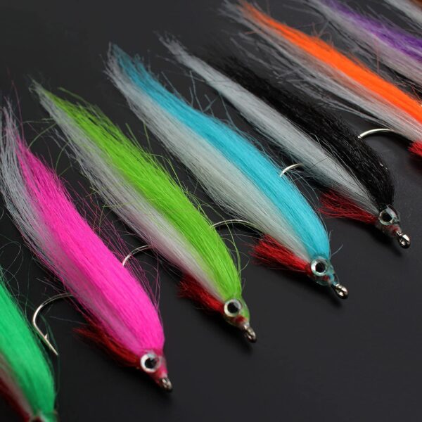 20 pcs 1/0 4cm UV Colors High Carbon Hook Po Dry Flies Nymphs Fly Fishing Flies Kit