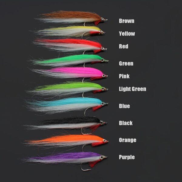 20 pcs 1/0 4cm UV Colors High Carbon Hook Po Dry Flies Nymphs Fly Fishing Flies Kit - Image 3