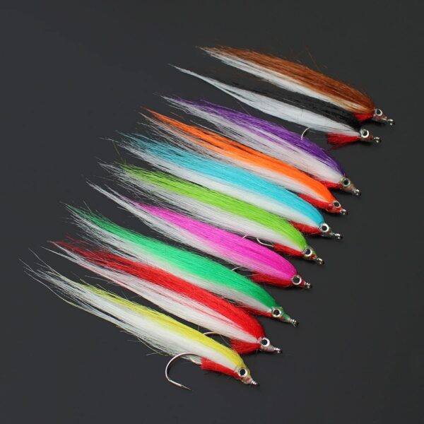 20 pcs 1/0 4cm UV Colors High Carbon Hook Po Dry Flies Nymphs Fly Fishing Flies Kit - Image 6
