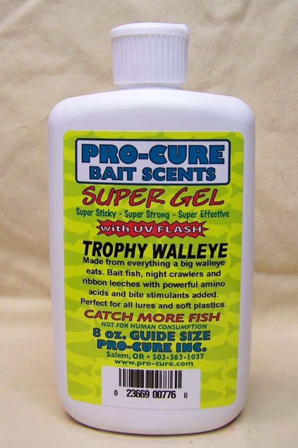 Trophy Walleye Super Gel  8 Ounce Fishing Artificial Bait Soft Plastic Lures - Image 2