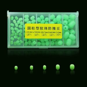 100pcs Luminous Fishing Beads  Soft Plastic F Fishing Artificial Bait Soft Plastic Lures