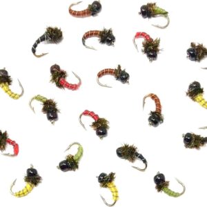 Zebra Midge Flies  20 Fly Fishing Wet Flies  Dry Flies Nymphs Fly Fishing Flies Kit