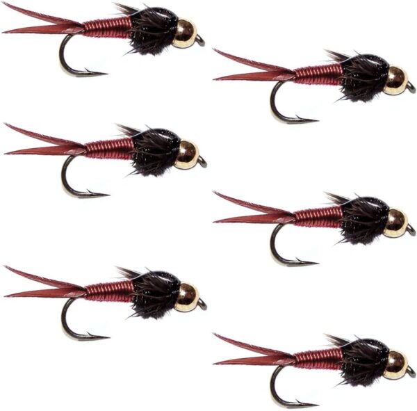 Bead Head Red Copper John Nymph Fly Fishing  Dry Flies Nymphs Fly Fishing Flies Kit
