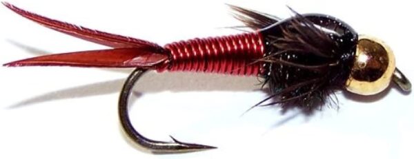 Bead Head Red Copper John Nymph Fly Fishing  Dry Flies Nymphs Fly Fishing Flies Kit - Image 3