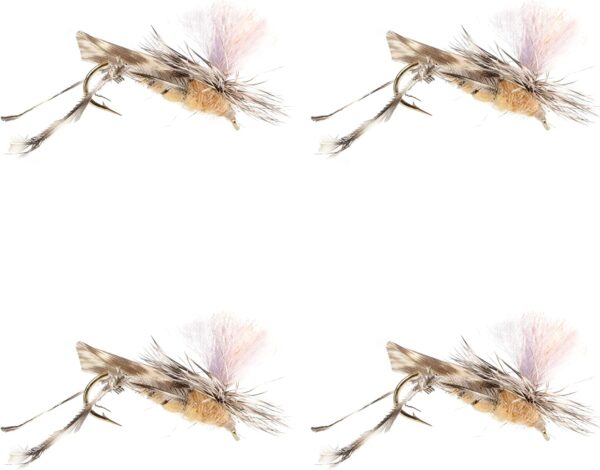 Tan Poly Parachute Hopper High Visibility Gr Dry Flies Nymphs Fly Fishing Flies Kit