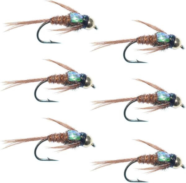 Bead Head Flash Back Pheasant Tail Nymph Fly Dry Flies Nymphs Fly Fishing Flies Kit
