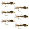 Bead Head Gold Ribbed Hare's Ear Nymph Fly F Dry Flies Nymphs Fly Fishing Flies Kit