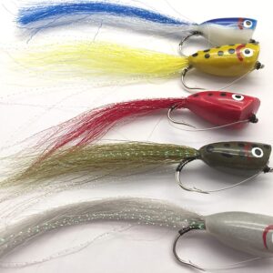 Fishing Bass Pike Flies 10 Pack Premium Popp Dry Flies Nymphs Fly Fishing Flies Kit