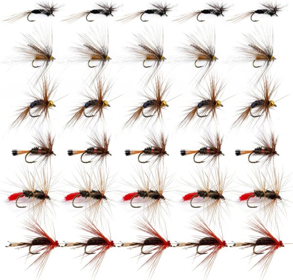 Fly Fishing Flies Kit 40pcs/76pcs/100pcs F Dry Flies Nymphs Fly Fishing Flies Kit