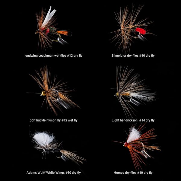 Fly Fishing Flies Kit 40pcs/76pcs/100pcs F Dry Flies Nymphs Fly Fishing Flies Kit - Image 2