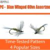 - Blue Winged Olive Fly 12PC Assortment Dry Flies Nymphs Fly Fishing Flies Kit - Image 3