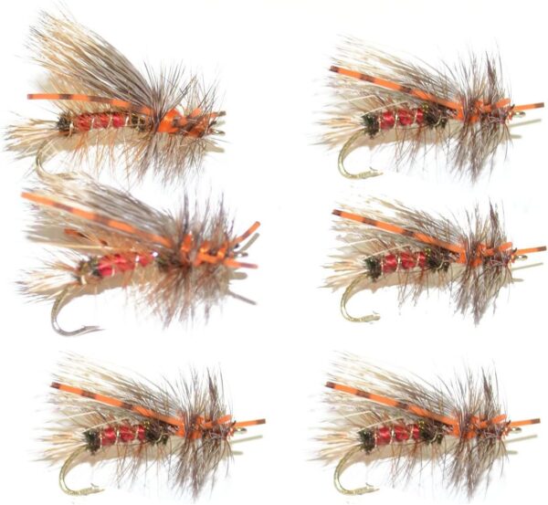 Royal Red Stimulator Rubber Legs Trout Dry F Dry Flies Nymphs Fly Fishing Flies Kit
