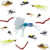 16 Pc Fly Fishing Set for Panfish  Trout  an Dry Flies Nymphs Fly Fishing Flies Kit