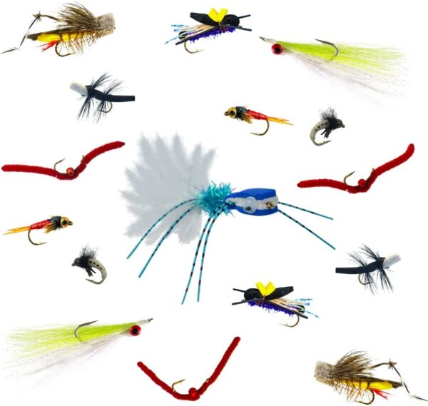 16 Pc Fly Fishing Set for Panfish  Trout  an Dry Flies Nymphs Fly Fishing Flies Kit