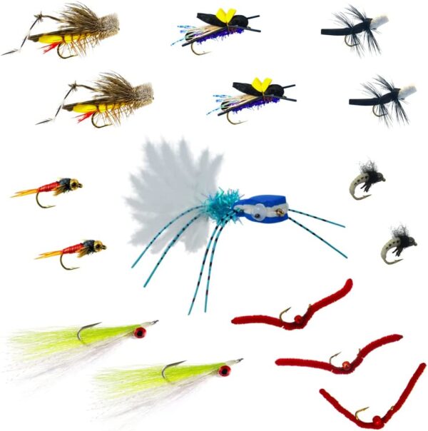 16 Pc Fly Fishing Set for Panfish  Trout  an Dry Flies Nymphs Fly Fishing Flies Kit - Image 2