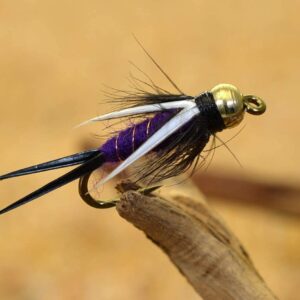 12 Flies Purple Prince Nymph Flies Tied on Dry Flies Nymphs Fly Fishing Flies Kit