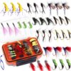 Fly Fishing Flies Kit  36/78Pcs Fly Fishing  Dry Flies Nymphs Fly Fishing Flies Kit