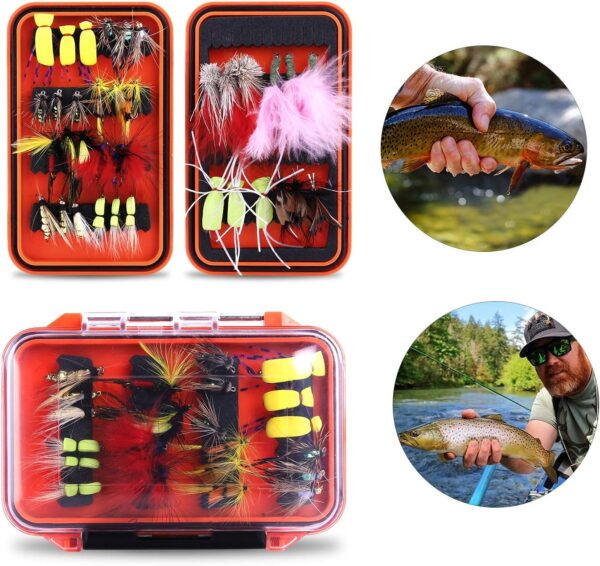 Fly Fishing Flies Kit  36/78Pcs Fly Fishing  Dry Flies Nymphs Fly Fishing Flies Kit - Image 2