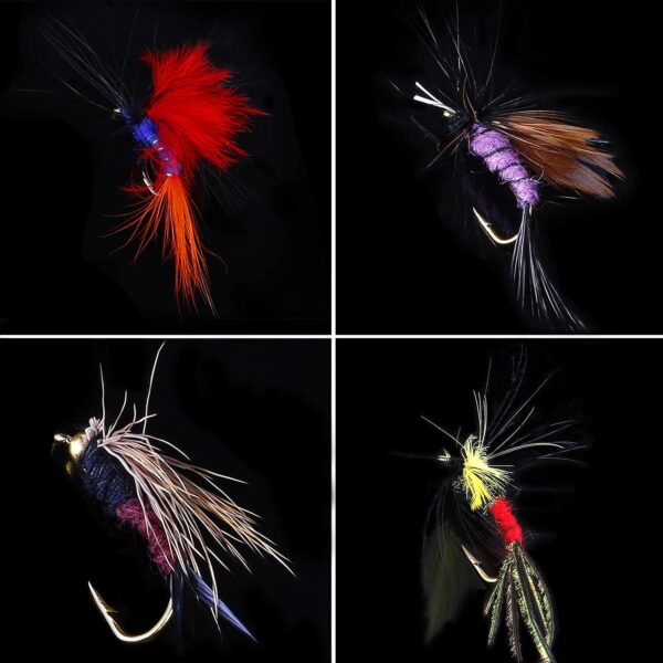 Fly Fishing Flies Kit  36/78Pcs Fly Fishing  Dry Flies Nymphs Fly Fishing Flies Kit - Image 4